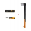 Fiskars X28 Yarma Baltası 71 cm (1069107) + Bileyicili Ağır Iş Bıçağı + Balta ve Bıçak Bileyici