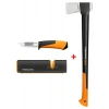 Fiskars Yarma Baltası Xl X25 + Bileyicili Ağır İş Bıçağı + Balta ve Bıçak Bileyici