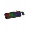 Gamebooster Knight KM-11B Rainbow Aydınlatmalı Kablolu Oyuncu Klavye & Rgb Mouse Set - Siyah