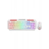 Gamebooster Knight KM-11W Rainbow Aydınlatmalı Kablolu Oyuncu Klavye & Rgb Mouse Set - Beyaz