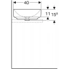 Geberit Variform Dikdörtgen Çanak Lavabo - 500.779.01.2