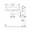 Geberit Variform Dikdörtgen Lavabo, Batarya Banklı - 500.780.01.2