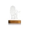Geometrik Aslan Tasarımlı 3D LED Gece Lambası