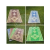 Geometrik Desenli Plastik Hasır Halı - 90x180 cm Piknik ve Bahçe için