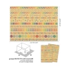 Geri dönüştürülmüş hediye paketleme kağıdı seti, 6 adet 70x50 cm