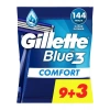 Gillette Blue3 Comfort Kullan At Tıraş Bıçağı 12 Adet 9+3 Hassas Cilt Dostu Ergonomik Tasarım