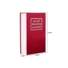Gizli Kilitli Kitap Görünümlü Çelik Kumbara, Bordo Renkli