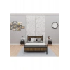 GM 305 MODERN ÇİFT KİŞİLİK AHŞAP METAL SİYAH CEVİZ KARYOLA 140X190