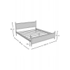GM 305 MODERN ÇİFT KİŞİLİK AHŞAP METAL SİYAH CEVİZ KARYOLA 140X190