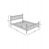 GM 305 MODERN ÇİFT KİŞİLİK AHŞAP METAL SİYAH CEVİZ KARYOLA 160X200