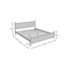 GM 305 MODERN ÇİFT KİŞİLİK AHŞAP METAL SİYAH CEVİZ KARYOLA 160X200