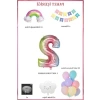 Gökkuşağı Bulut Temalı Doğum Günü Parti Kutlama Seti, 1-9 Yaş için