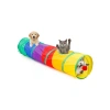 Gökkuşağı Renkli Kedi Oyun Tüneli, Katlanabilir, Polyester
