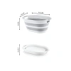 Gri Beyaz Ergonomik Katlanabilir Çamaşır Sepeti, 25 Litre