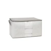 Gri Çizgili Mega Boy PVC Pencereli Hurç, 75 x 40 x 40 cm