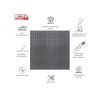 Gri Renkli 45x90 Cm Kare Desenli Keçe Panel, 2 Adet