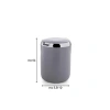 Gri Renkli Plastik Kapaklı 3 lt Çöp Kovası, Pratik Kullanım