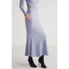 Grimelange Catelıne Kadın Slim Fit Beli Lastikli Vucudu Saran Midi Lila Etek