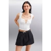 Grimelange PAOLINA Kadın Crop Ekru Bluz