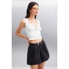 Grimelange PAOLINA Kadın Crop Ekru Bluz
