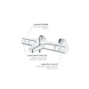 GROHE Precision Start Termostatik Banyo Bataryası, Su Tasarruflu, Krom, 34598000