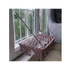 Gül Grisi Vantuzlu Makrome Kedi Yatağı