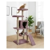 Gül Kurusu Renkli 124 cm Kedi Tırmalama Kulesi - Platformlu Tasarım
