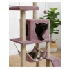 Gül Kurusu Renkli 124 cm Kedi Tırmalama Kulesi - Platformlu Tasarım