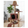 Gül Kurusu Renkli Hamaklı Lüx Kedi Tırmalama Oyun Evi