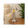 Gümüş Dokunmatik Şarjlı Masa Lambası, Dimmerli ve 3 Renk Modu