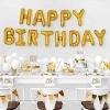 Gümüş Elyazılı Happy Birthday Folyo Balon