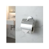 Gümüş Krom Kapaklı Tuvalet Kağıdı Aparatı, Vidalı Metal