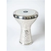 Gümüş Renkli El Yapımı Alüminyum Darbuka, Taşıma Kılıfı Dahil