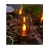 Güneş Enerjili LED Mum Lamba, Gerçekçi Alev Efekti ile 3 Adet Set