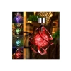 Güneş Enerjili Renkli LED Işıklı Spiral Rüzgar Gülü Lamba