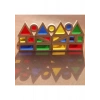Hamaha Eğitici Ahşap Oyuncak Ahşap Gökkuşağı Rainbow Blokları 24 Parça Rainbow