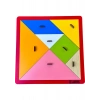 Hamaha Eğitici Ahşap Oyuncak | Tutmalı Ahşap Mega Tangram 28 cm x 28 cm