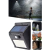 Hareket Sensörlü Güneş Enerjili Duvar Lambası, 20 LED, Su Geçirmez