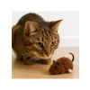 Hareketli Fare Şeklinde Peluş Kedi Oyuncağı, Zihinsel Uyarım İçin