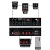 Hat Trafolu Stereo Amplifikatör, 2x100W Güç ve Bluetooth Bağlantı Özellikli