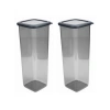Hava Geçirmez Şeffaf Kare Saklama Kabı (2 Adet, 2000 ml)