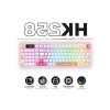 Hawk Gaming HK258 Membrane LCD RGB Kablosuz/Bluetooth Siyah Turuncu Full Türkçe Gaming Klavye (Beyaz Pembe)