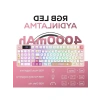 Hawk Gaming HK258 Membrane LCD RGB Kablosuz/Bluetooth Siyah Turuncu Full Türkçe Gaming Klavye (Beyaz Pembe)