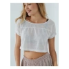 Herita Beyaz Crop-Top Tshirt