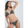 Herita Üçgen Simli Bikini Takım Antrasit