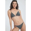 Herita Üçgen Simli Bikini Takım Antrasit
