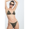 Herita Üçgen Simli Bikini Takım Haki