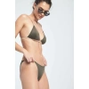 Herita Üçgen Simli Bikini Takım Haki