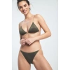 Herita Üçgen Simli Bikini Takım Haki