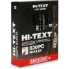 Hi-Text Permanent 830PC Kesik Uçlu Siyah Markör Kalem 12li